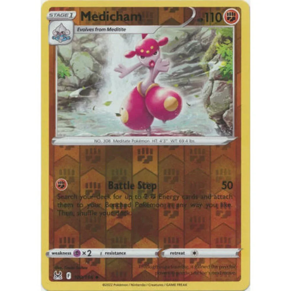 Sword and Shield Lost Origin Reverse Holo 100 Medicham